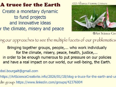 A monetary dynamic to fund projects and innovative ideas for the climate, misery and&nbsp;peace